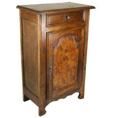 Antique French Burl-Wood Side Cabinet