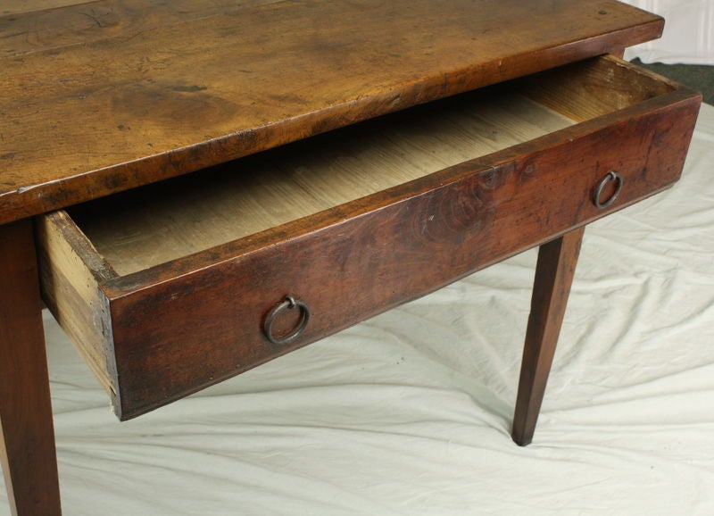 Antique Small French Cherry Writing Table 2