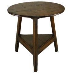 Classic Pine and Oak Antique Welsh Cricket Table