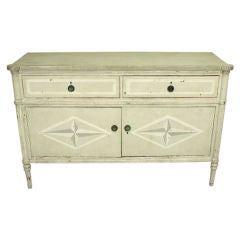 Hand Painted Mid-Century French Buffet