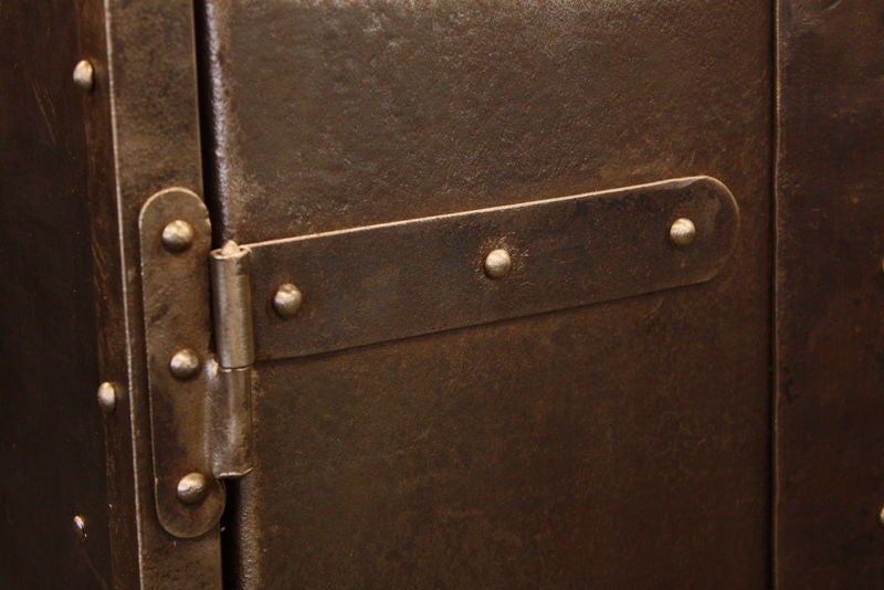Vintage French Industrial Steel Two-Door Cabinet  SATURDAY SALE 3