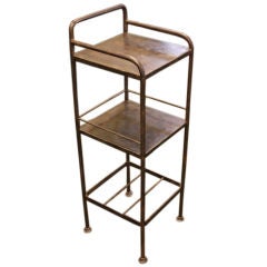 Vintage French Industrial Steel 3-Tier Etager
