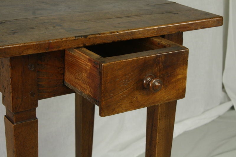 Charming Antique French Cherry Side Table 3