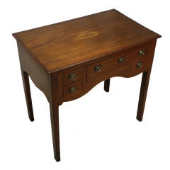 Antique Period Georgian Mahogany Lowboy, Shell Inlay