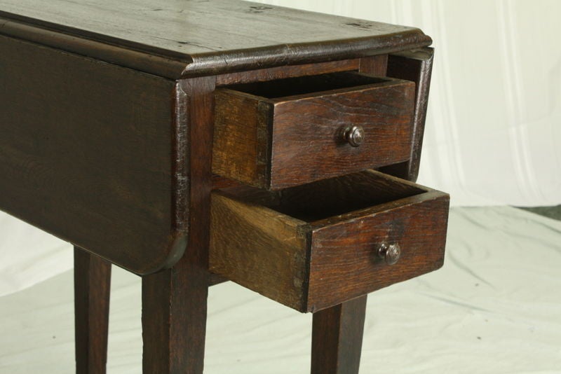 19th Century Small Antique French Drop Leaf Side Table