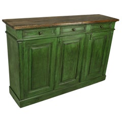Antique French Green Painted Enfilade