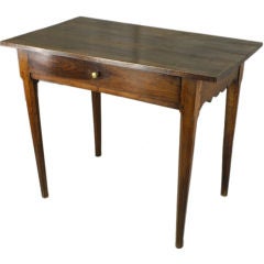 Antique French Walnut End Table, Shaped Side Aprons