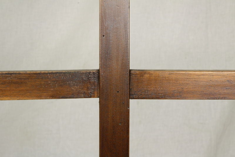 Elegant French Antique Rush-Seated Bench 1