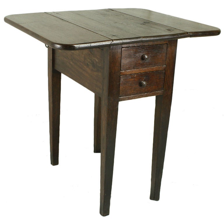 Small Antique French Drop Leaf Side Table