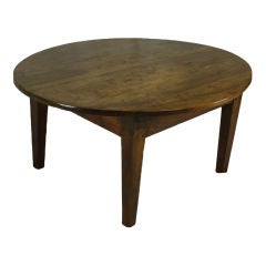 Antique French Oval Walnut Coffee Table