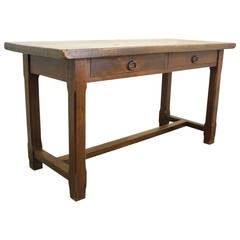 Antique French Oak Console Table