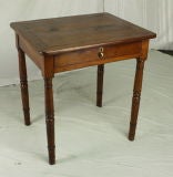 French Antique Turned Leg Cherry Side Table