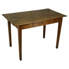 French Antique Pine Side Table or Desk