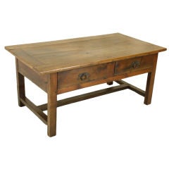 Antique French Two Drawer Cherry Coffee Table