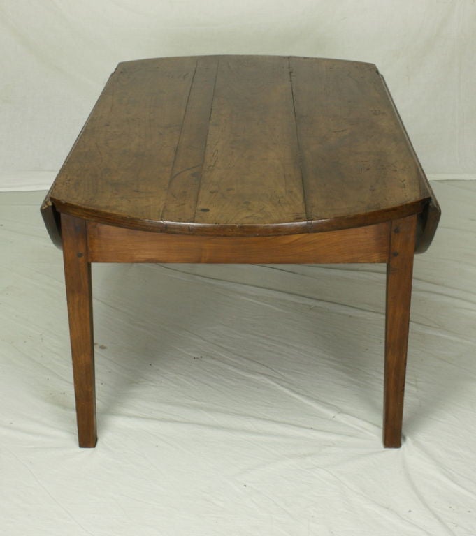 Antique French Cherry Drop-Leaf Coffee Table 1