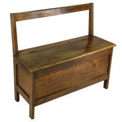 Small Antique French Cherry Box Seat
