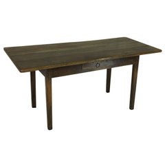 Antique Cherry Desk/Farm Table, Oak Base