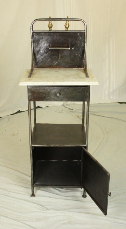 19th Century Antique French Small Steel Cupboard