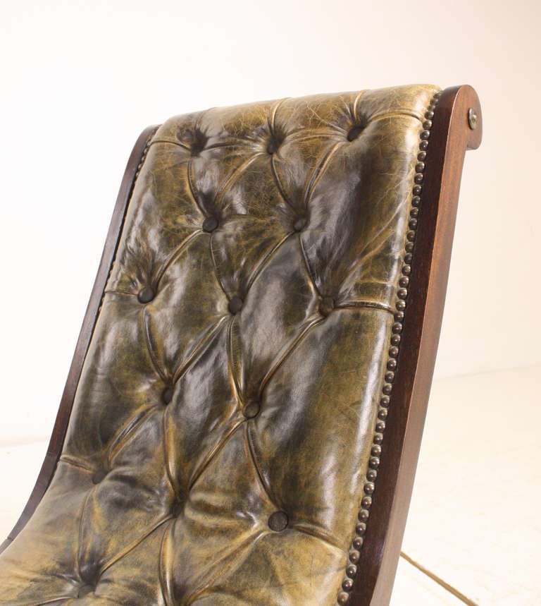 19th Century Child's Regency Leather Chair