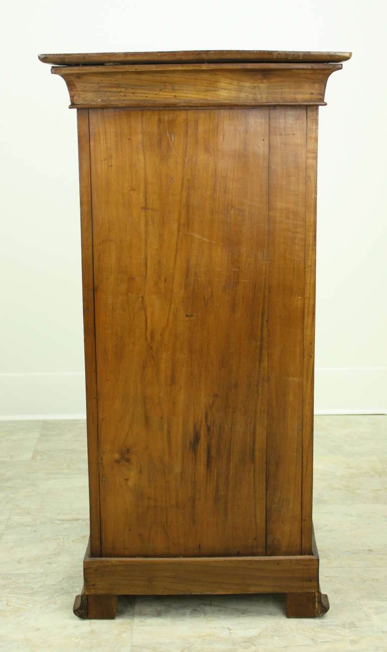 Antique French Cherry Side Cabinet, Tambour Front Cupboard, One Door Below 1