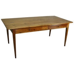 Antique French Cherry Four-Drawer Dining Table