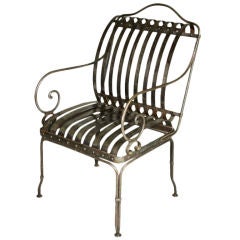 Vintage French Steel Armchair