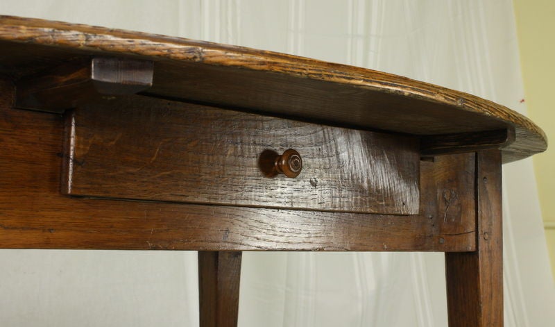 19th Century Antique French Oval Pine Table