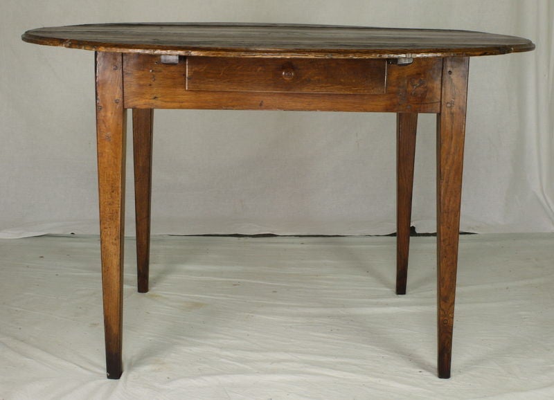 Antique French Oval Pine Table 3
