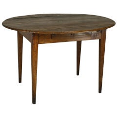 Antique French Oval Pine Table