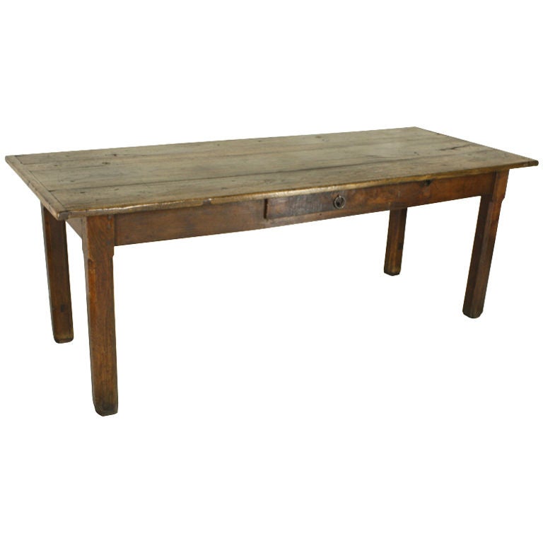 Early Oak French Country Farm Table