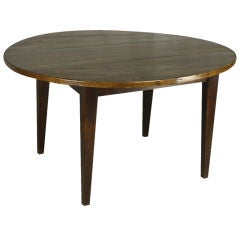 Antique French Oval Banded Cherry Table