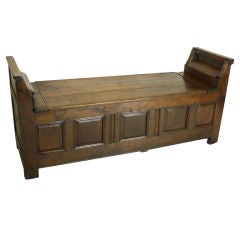 Antique French Chestnut Seat, Lift Lid and Candle Boxes