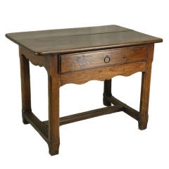 Antique French Elm Side Table