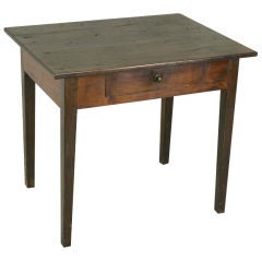Antique French Chunky Oak Side Table, Cherry Base
