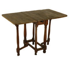 Small Antique Swedish Dropleaf Gateleg Table