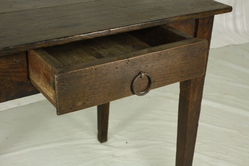 Antique French Oak Side Table at 1stdibs