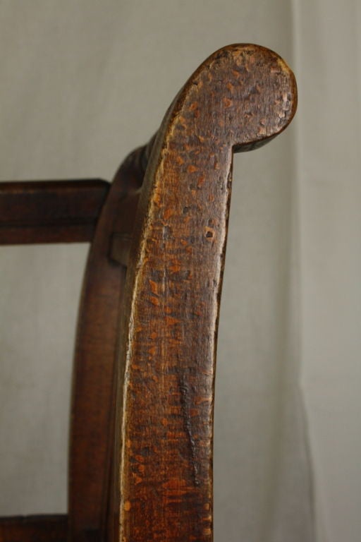 Antique French Rush Seat Bench 1