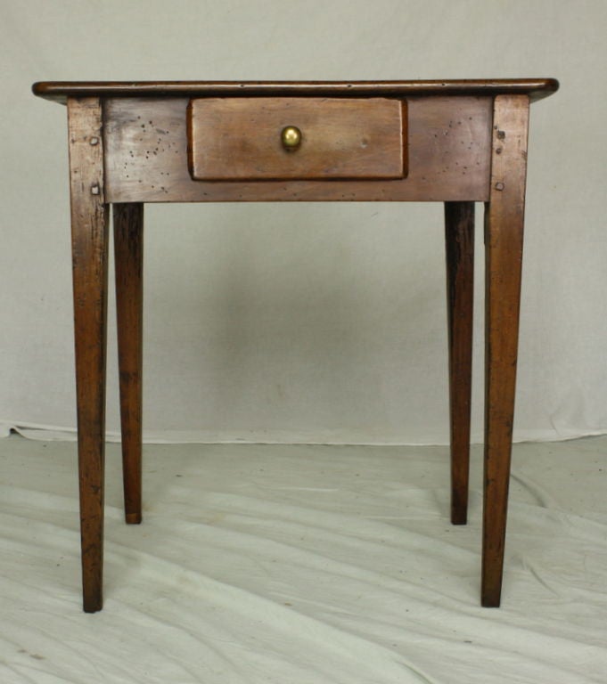 Small Antique French Cherry Side Table at 1stdibs