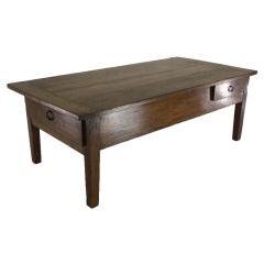 Large Antique French Cherry Coffee Table