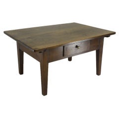 Small French Antique Fruitwood Coffee Table