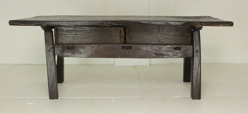 antique dark oak coffee table