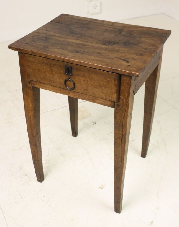 Small Antique French Walnut Side Table