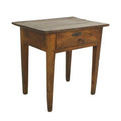 French Antique Country Ash Side Table