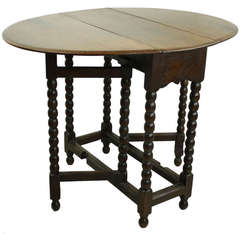 Used Welsh oak Period Bobbin Leg Gateleg Table