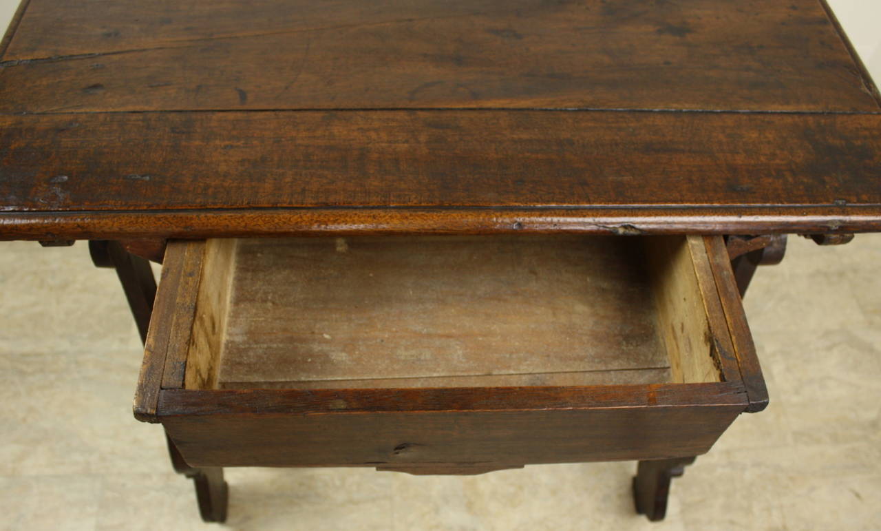 Wood Antique Spanish Side Table