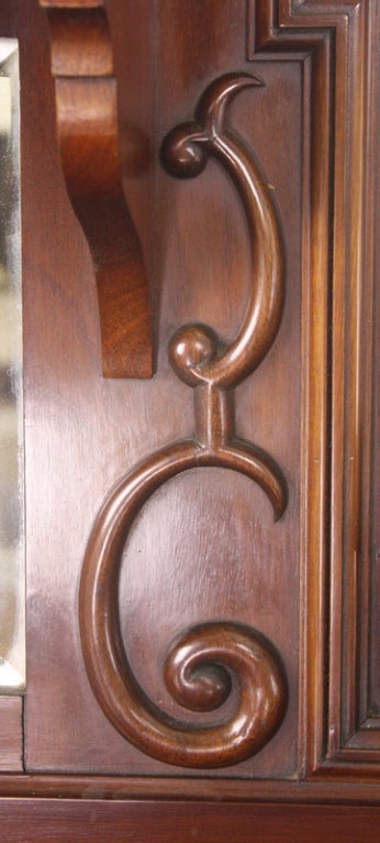 Stunning English Art Nouveau Period Walnut/Copper Sideboard