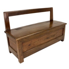 French Antique Country Chestnut Seat