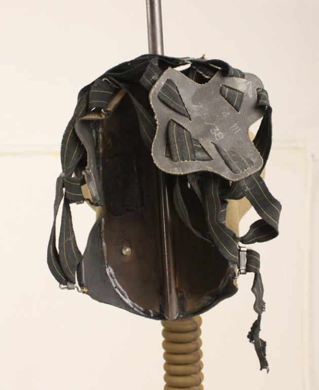 20th Century Unique English WW1 Gas Mask Lamp Base