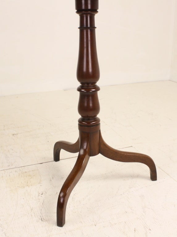 Antique Georgian Mahogany One-board-top Pedestal Table In Good Condition For Sale In Port Chester, NY