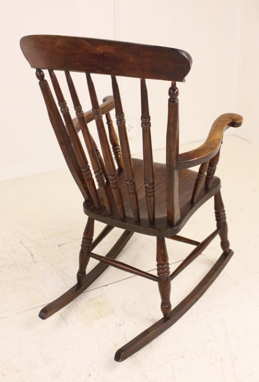 English Antique Lancashire Rocking Chair 4